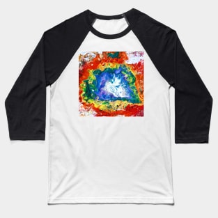 Abstract paint pour design Baseball T-Shirt